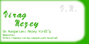 virag mezey business card